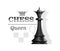 Black Queen. Chess concept design. Vector icon