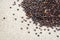 Black quinoa grain