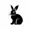 Black Rabbit Logo: Clean Design With Eye-catching Silhouette