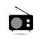 Black Radio creative icon or logo. Simple element illustration