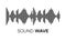 Black radio sound wave music equalizer logo vector template