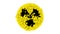 Black Radioactive icon isolated on white background. Radioactive toxic symbol. Radiation Hazard sign. 4K Video motion