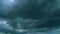 Black Of Rainstorms Clouds. Cumulonimbus Clouds Moving In Cloudy Dark Sky. Dramatic Thunderstorm Cloudscape. Timelapse.