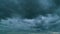 Black Of Rainstorms Clouds. Cumulonimbus Clouds Moving In Cloudy Dark Sky. Dramatic Thunderstorm Cloudscape. Timelapse.