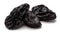 Black raisin isolated on white