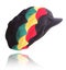 Black with Rasta Shells Peak Hat