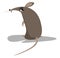 A black rat vector or color illustration