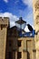 Black Raven of the Tower of London with Waterloo Block Pictured Behind