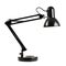 Black reading table lamp isolated