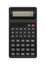 Black realistic calculator isolated at white background