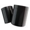 Black Realistic Glass Jar. Sport nutrition container without label. Cosmetic Container with Glossy Lid for Premium Beauty