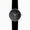 Black realistic minimal wrist watch