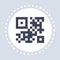 Black realistic qr code icon shopping concept flat