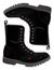 Black realistic rock and metal fans boots