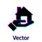 Black Realtor icon isolated on white background. Buying house. Vector