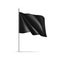 Black rectangular flag on flagpole