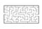 Black rectangular labyrinth. Game for kids. Puzzle for children. Maze conundrum. Flat vector illustration isolated on white