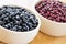 Black and red adzuki beans