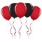 Black and red balloon ribbon