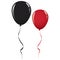 Black and red balloon ribbon