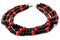 Black with Red Beaded Necklace