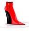 Black-red boot