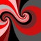 Black Red Grey Swirling Retro Spiral Waves