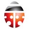 Black and Red Ladybug Icon