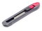 Black and red plastic cutter knife isolated
