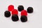 Black and red raspberries jelly sweets.