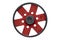 Black and red steel wheel