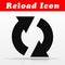 Black reload vector icon design