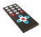 Black remote control. Black remote control for tv on a white background.