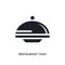 black restaurant tray isolated vector icon. simple element illustration from hotel and restaurant concept vector icons. restaurant