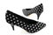 Black retro polka shoes