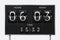 Black retro scoreboard. Stadium soccer countdown clock, goal sport result, electronic time panel. Vector score and time