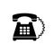 black retro telephone icon