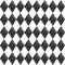Black rhombuses tessellation on white background. Seamless surface pattern. Crossed lines wallpaper. Grid motif. Digital