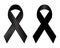 Black ribbon vector