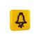 Black Ringing alarm bell icon isolated on transparent background. Fire alarm system. Service bell, handbell sign