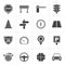 Black Road and Traffic Icons