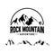 The black rock mountain illustration vector