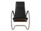 Black rocking chair front view on a white background 3d rendering