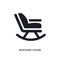 black rocking chair isolated vector icon. simple element illustration from furniture concept vector icons. rocking chair editable