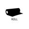 Black roll sign icon. Vector illustration eps 10