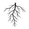 Black Roots Tree. Vector Illustration.