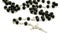 Black rosary isolated