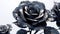 Black Rose Flowers Glitter Super Detail. Generative AI