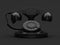 Black rotary phone