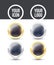 Black round buttons and pointers for YOUR LOGO